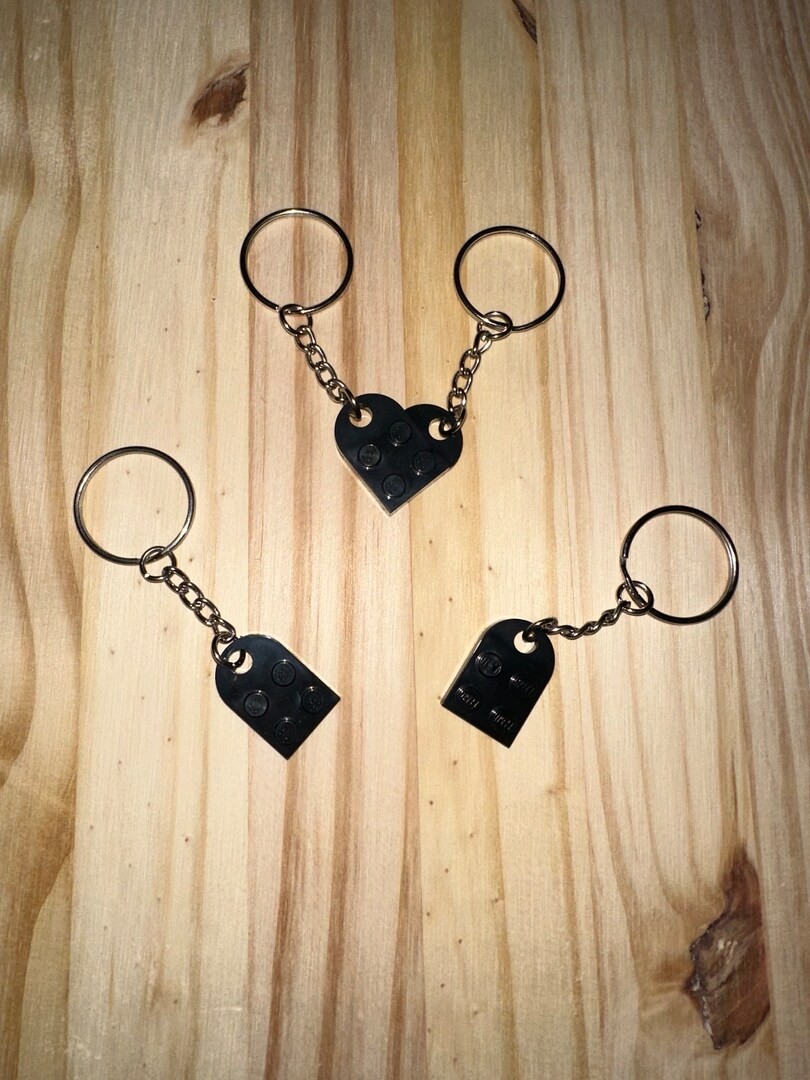 Lego Heart Keychain Keychains per set MakerPlace by Michaels
